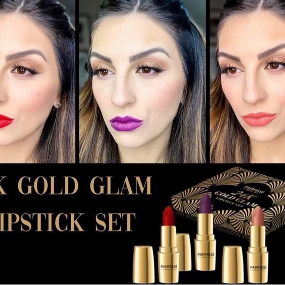 Farmasi Makeup - 24k Gold Glam Lipstick Set